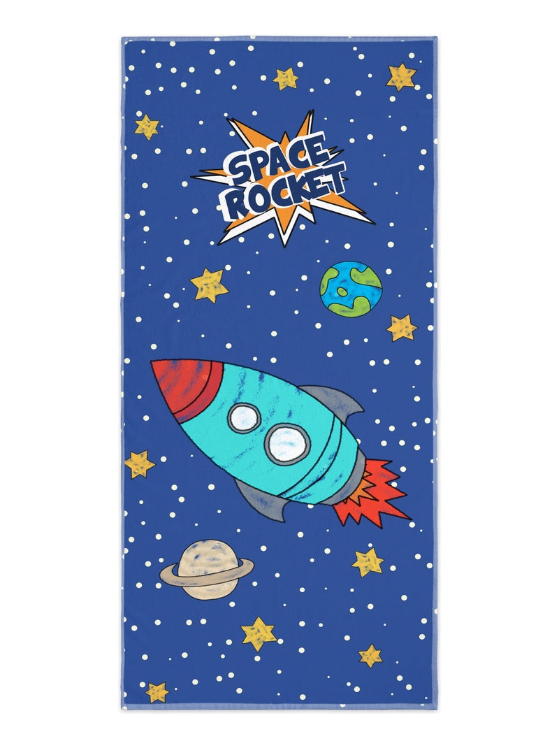 Asciugamano Space rocket "Happyfriday" Bianco - Kiabi