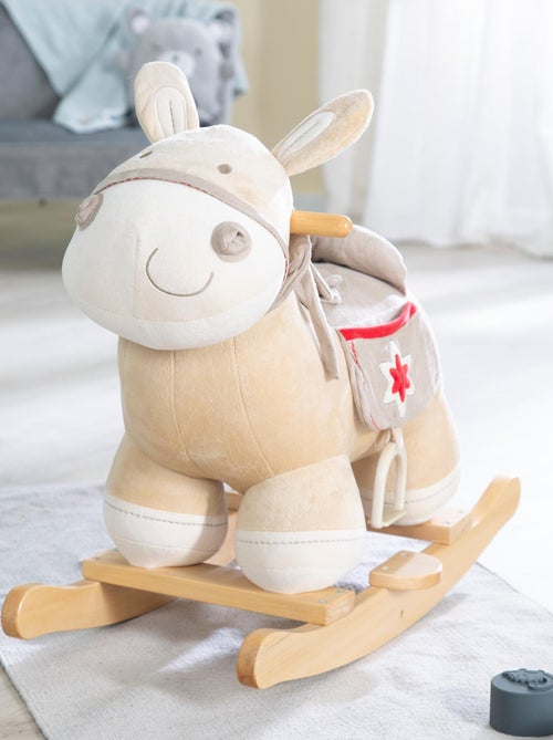 Asinello a dondolo con staffe, sella e briglie per bebè da 18 mesi – "Roba" - Kiabi