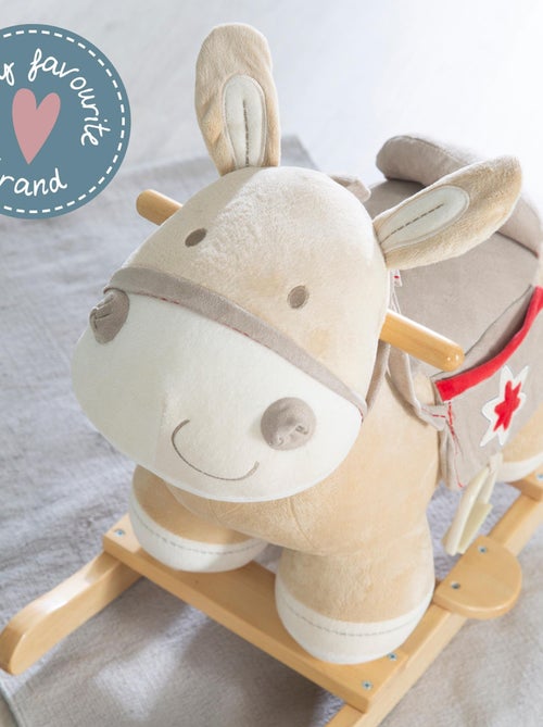 Asinello a dondolo con staffe, sella e briglie per bebè da 18 mesi – "Roba" - Kiabi