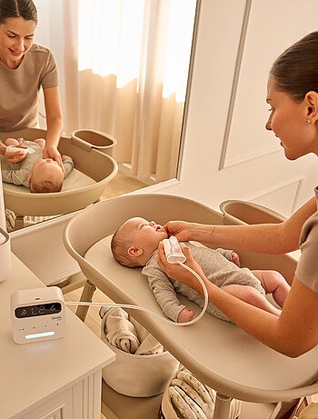 Aspiratore nasale elettrico LIONELO BabyAir Flow - 9 livelli regolabili - 3 ugelli - Silenzioso