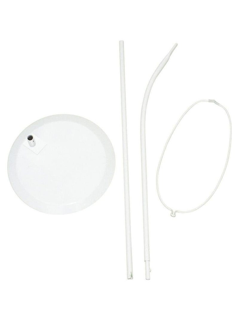 Asta reggizanzariera con base tonda in acciaio profilato – altezza 150 cm "Roba" Bianco - Kiabi