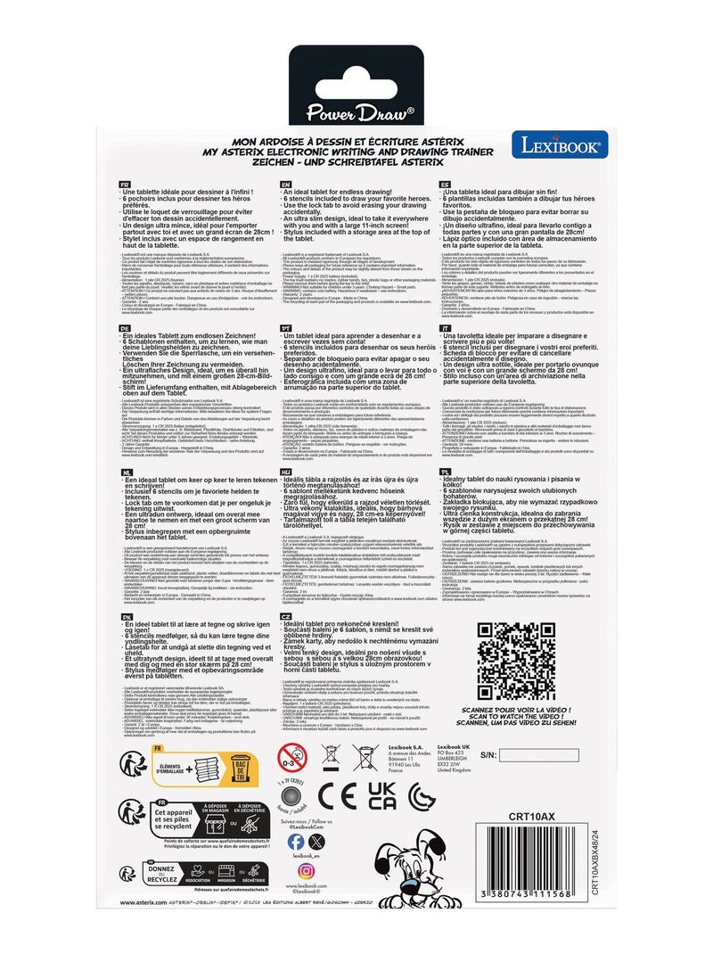 Asterix et Obelix 11'' tavoletta E-ink multicolore per imparare a disegnare con gli stampini N/D - Kiabi