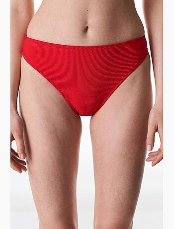 Astrid slip bikini a vita alta testurizzato penti