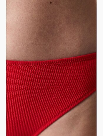 Astrid slip bikini a vita alta testurizzato penti
