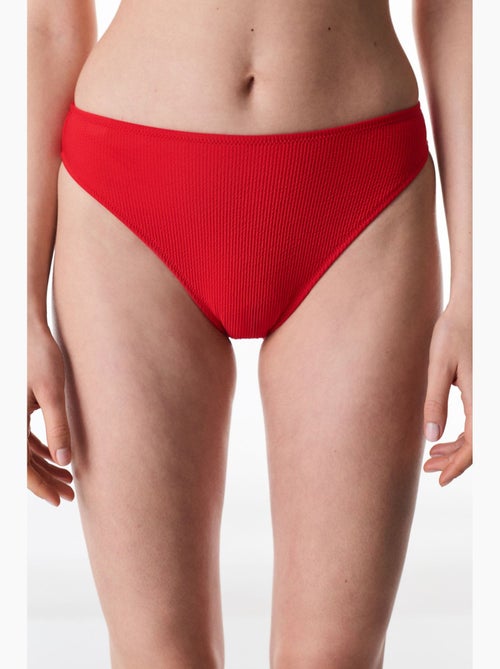 Astrid slip bikini a vita alta testurizzato penti - Kiabi