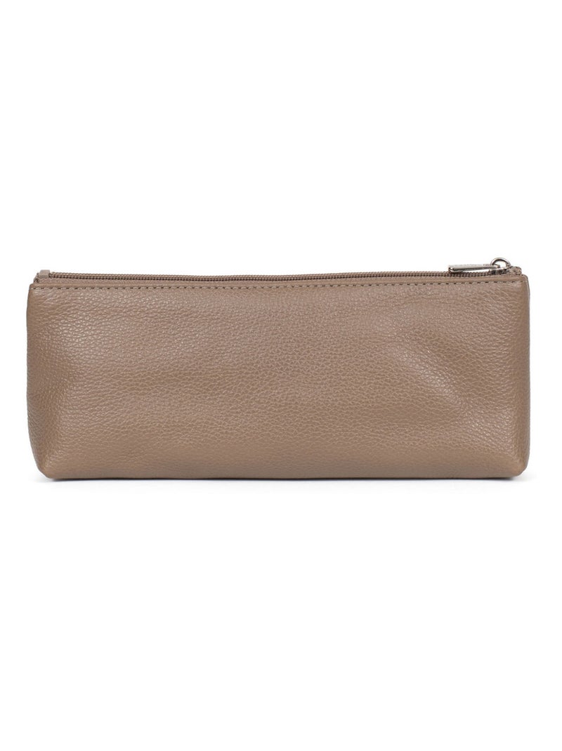Astuccio - pelle confort hexagona Marrone glacé - Kiabi