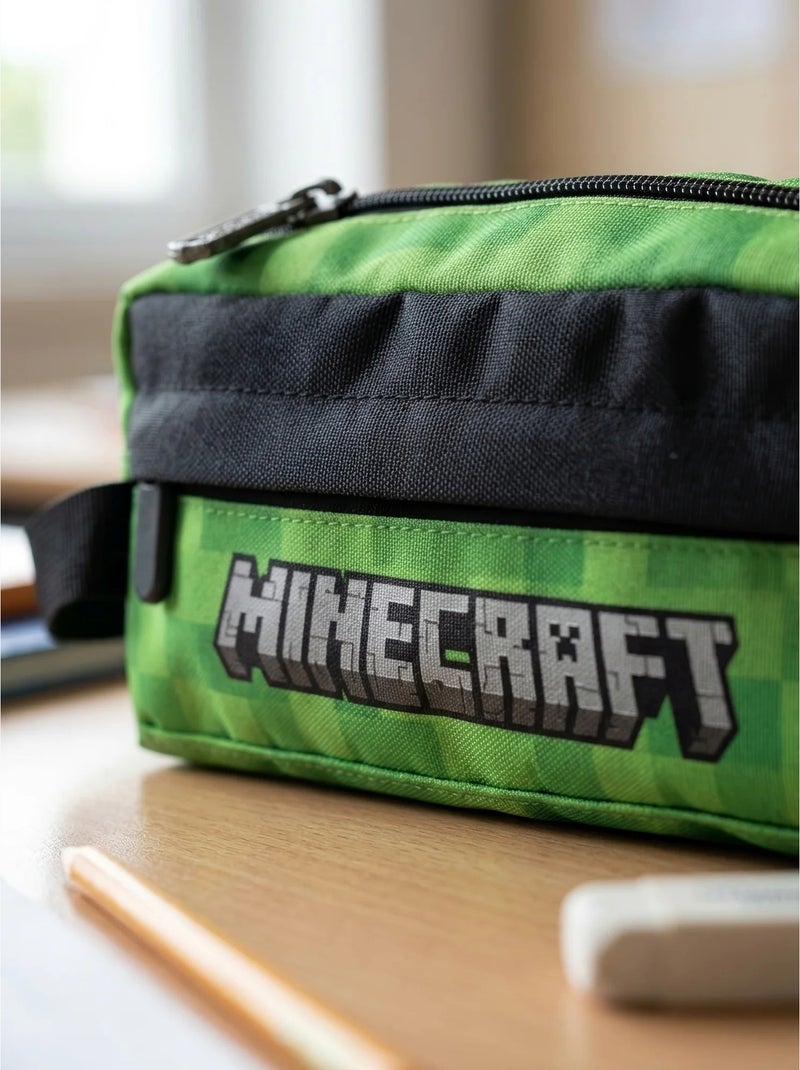 Astuccio 2 tasche  minecraft mojang studios Verde - Kiabi