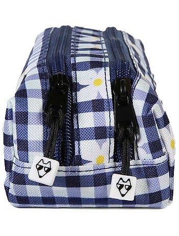 Astuccio bambina 2 scomparti POL FOX Daisy blu navy motivo margherita