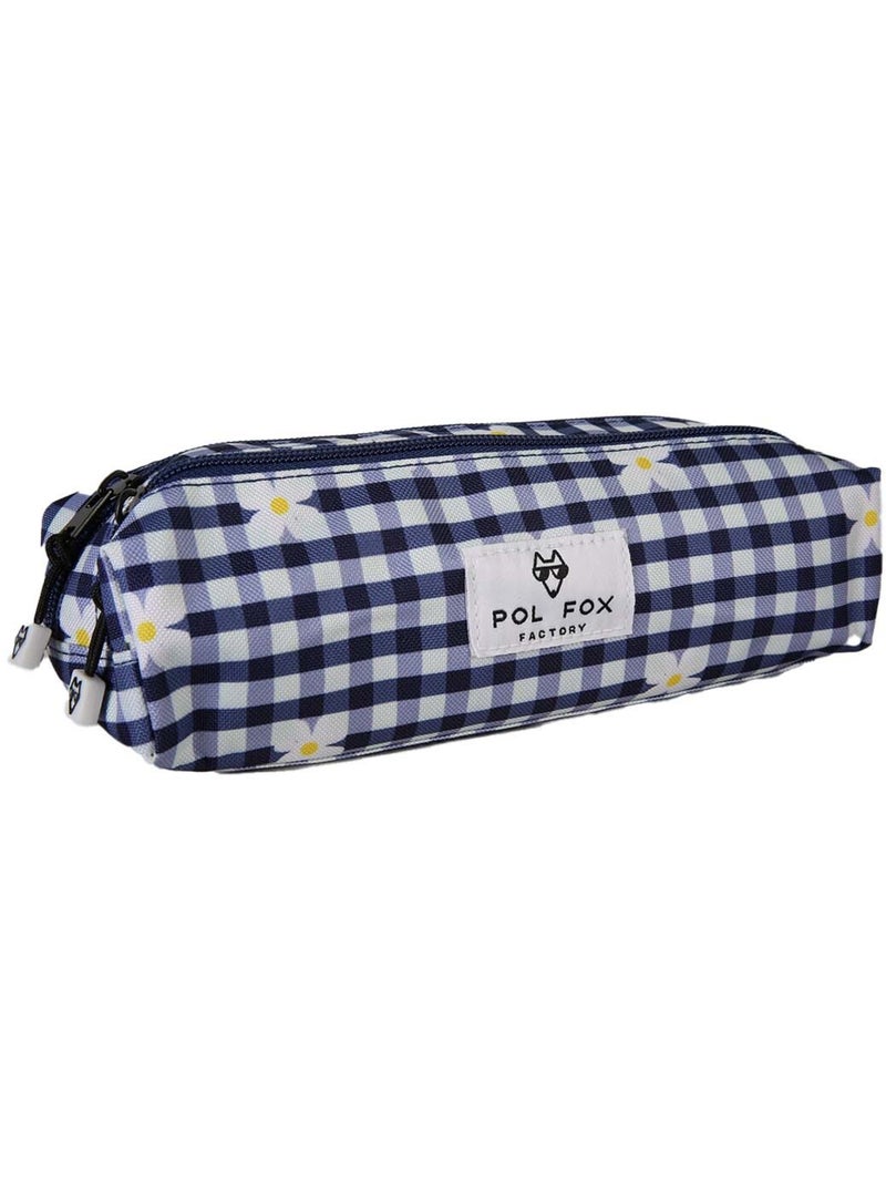 Astuccio bambina 2 scomparti POL FOX Daisy blu navy motivo margherita Blu marino - Kiabi