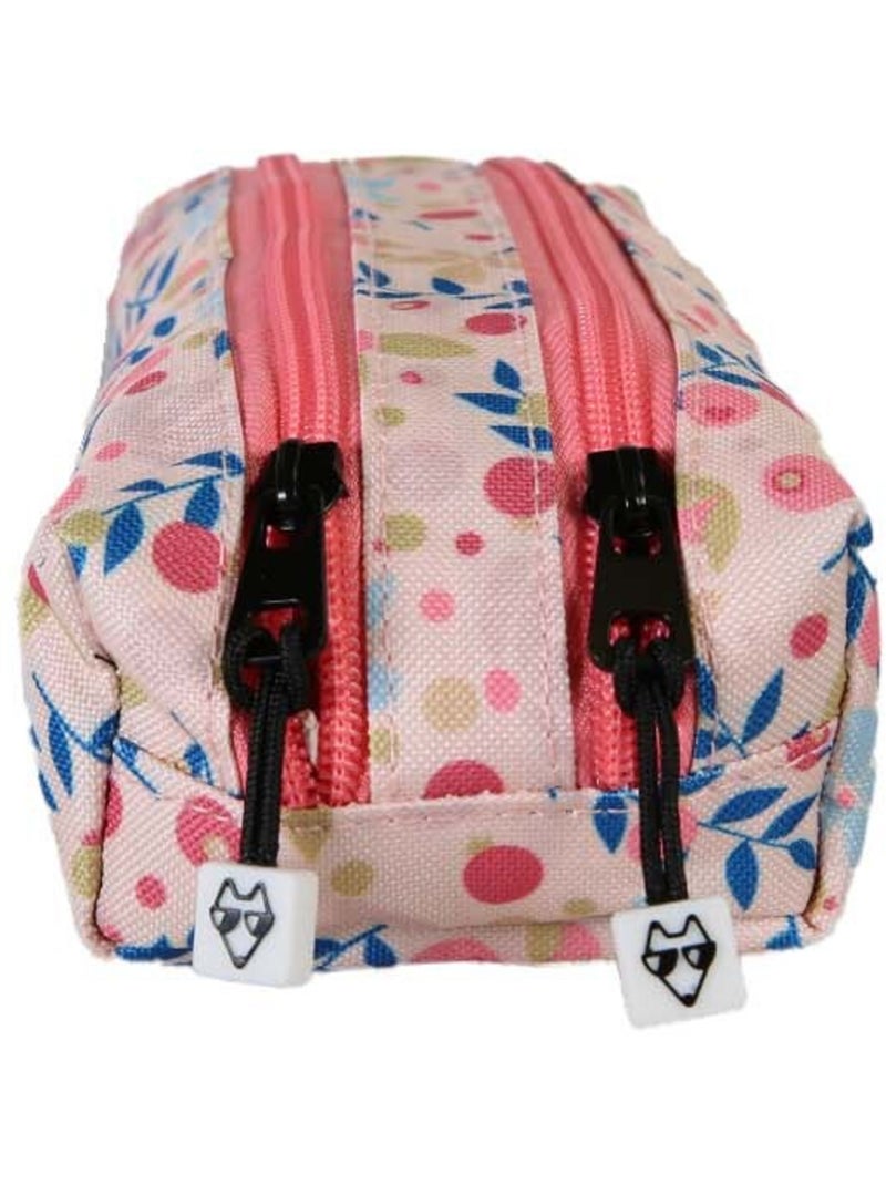 Astuccio bambina 2 scomparti POL FOX Happy Blush rosa motivo fiore Rosa - Kiabi