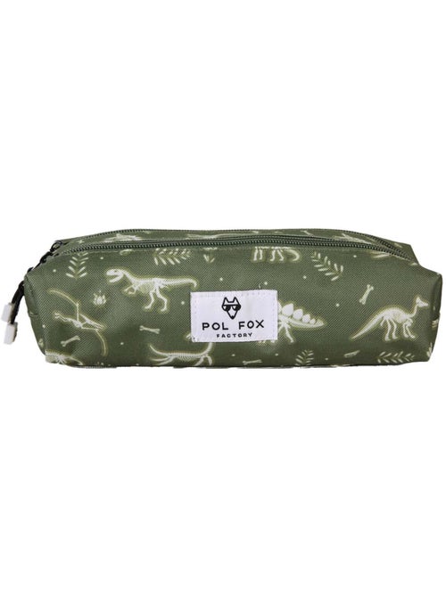 Astuccio bambino 2 scomparti POL FOX Jurassic verde motivo dinosauro - Kiabi Astuccio bambino 2 scomparti POL FOX Jurassic verde motivo dinosauro - Kiabi