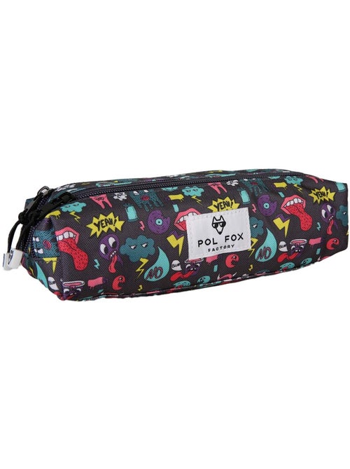 Astuccio bambino 2 scomparti POL FOX Rider blu motivi divertenti - Kiabi Astuccio bambino 2 scomparti POL FOX Rider blu motivi divertenti - Kiabi