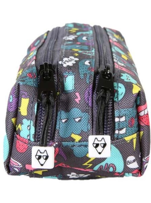 Astuccio bambino 2 scomparti POL FOX Rider blu motivi divertenti - Kiabi Astuccio bambino 2 scomparti POL FOX Rider blu motivi divertenti - Kiabi
