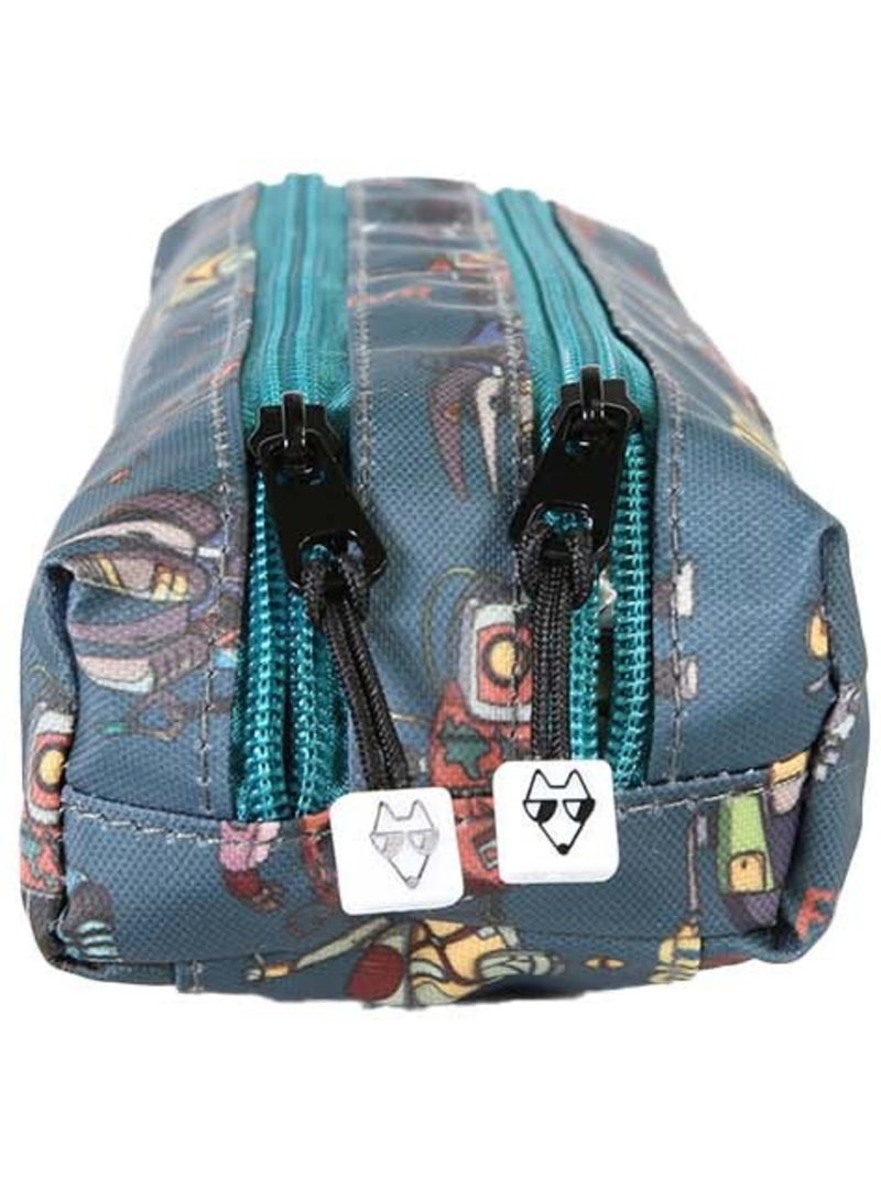 Astuccio bambino 2 scomparti POL FOX Robot blu motivo robot Blu - Kiabi