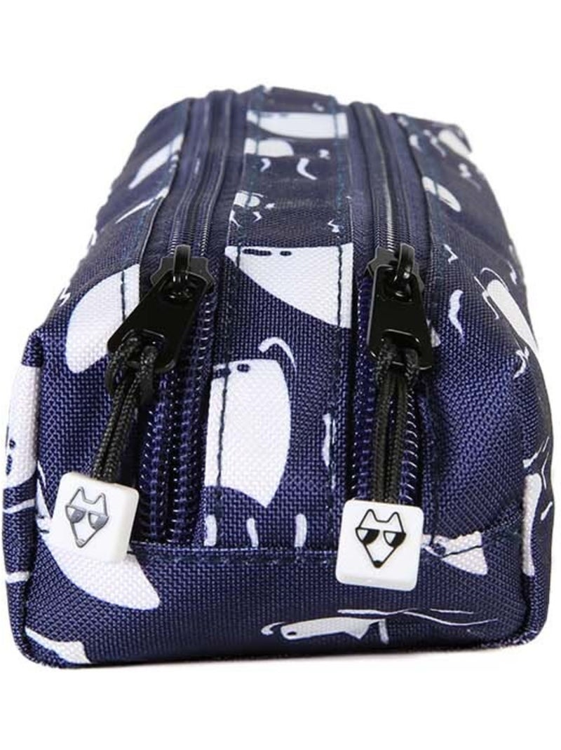 Astuccio bambino 2 scomparti POL FOX Shark blu navy motivo squalo Blu marino - Kiabi