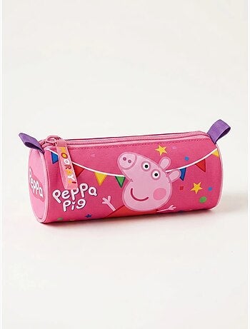 Astuccio cilindrico 21 cm in poliestere peppa pig