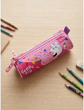 Astuccio cilindrico 21 cm in poliestere peppa pig