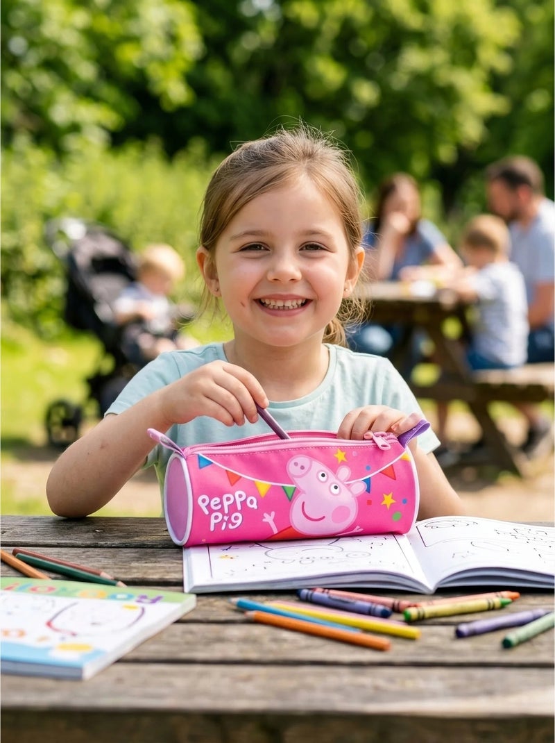 Astuccio cilindrico 21 cm in poliestere peppa pig Rosa - Kiabi