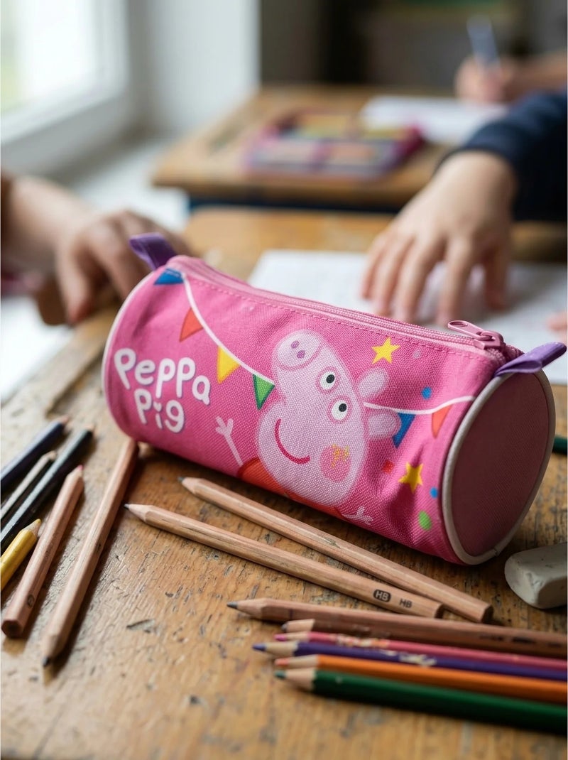 Astuccio cilindrico 21 cm in poliestere peppa pig Rosa - Kiabi