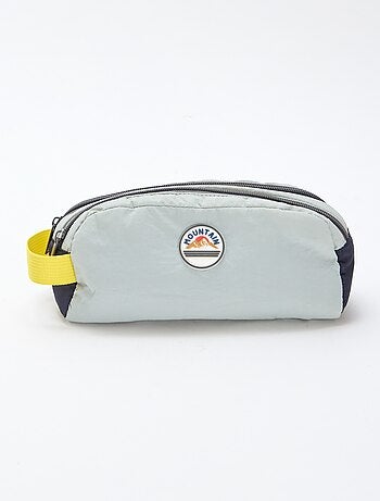 Trousse color block a doppio scomparto