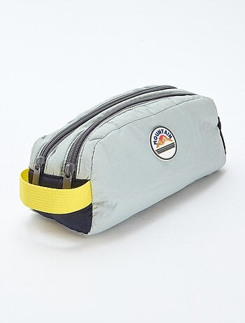 Trousse color block a doppio scomparto