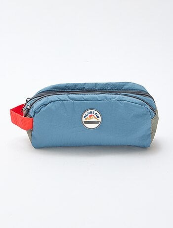 Trousse color block a doppio scomparto