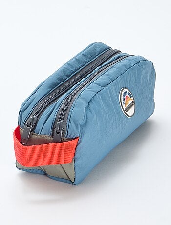 Trousse color block a doppio scomparto