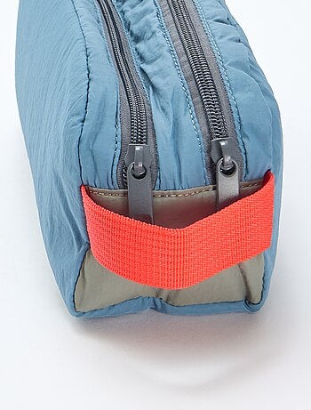 Trousse color block a doppio scomparto