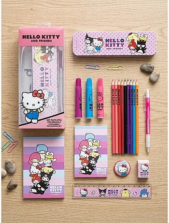 Astuccio completo Hello Kitty con matite e righello