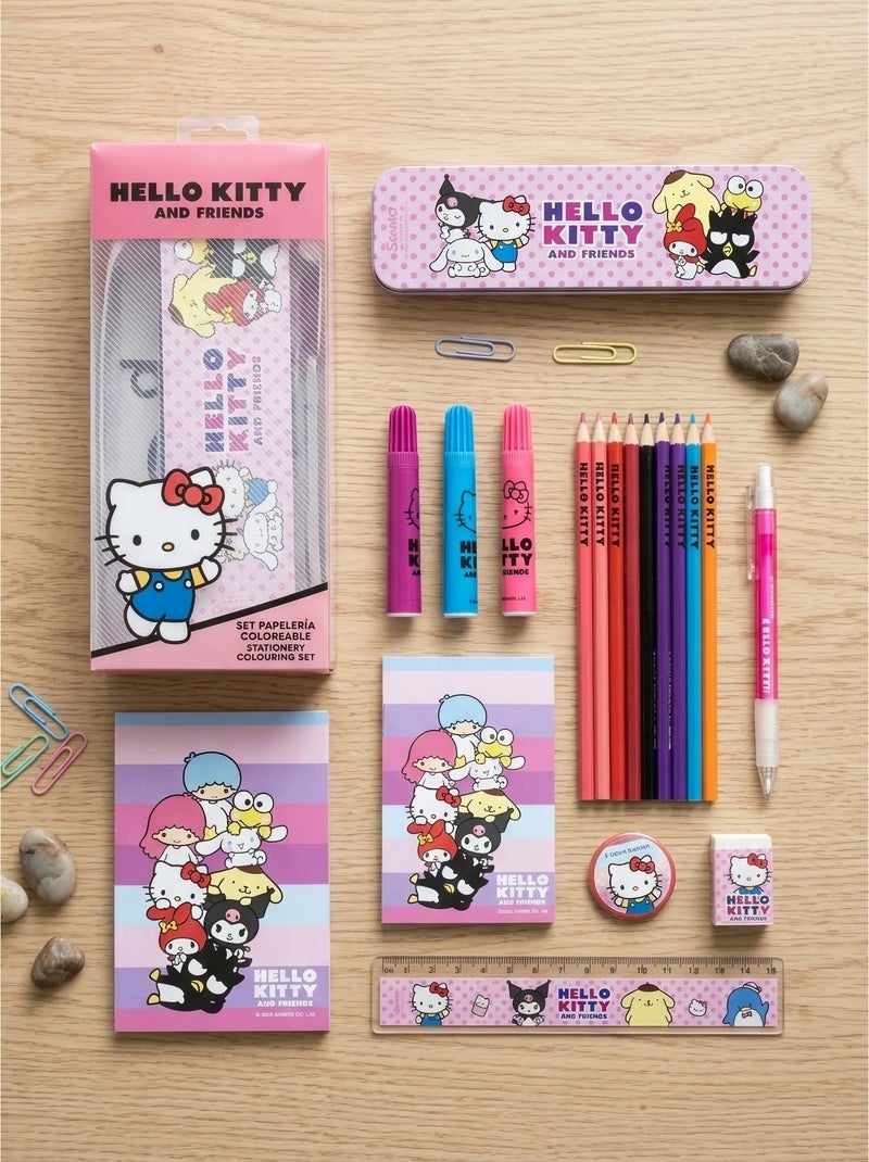 Astuccio completo Hello Kitty con matite e righello Rosa - Kiabi