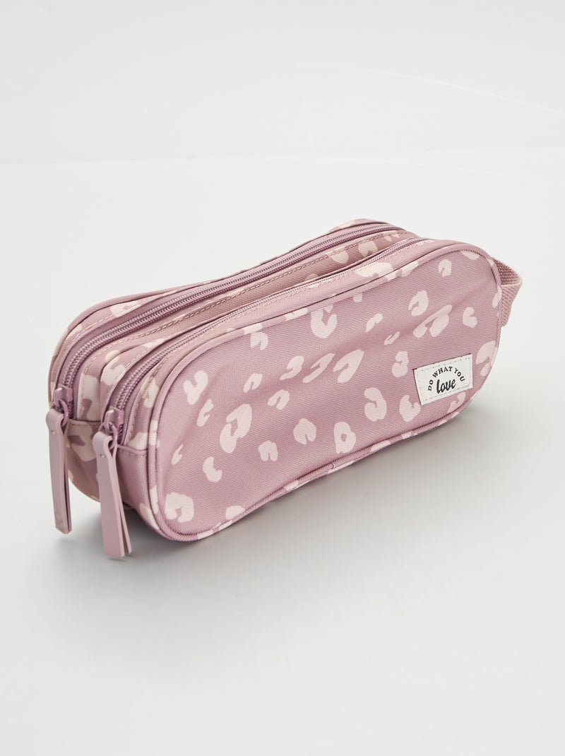 Astuccio con doppio scomparto ROSA - Kiabi