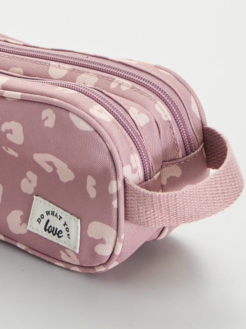 Astuccio con doppio scomparto ROSA - Kiabi