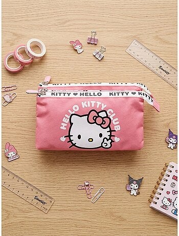 Astuccio da trasporto 3 scomparti hello kitty sanrio
