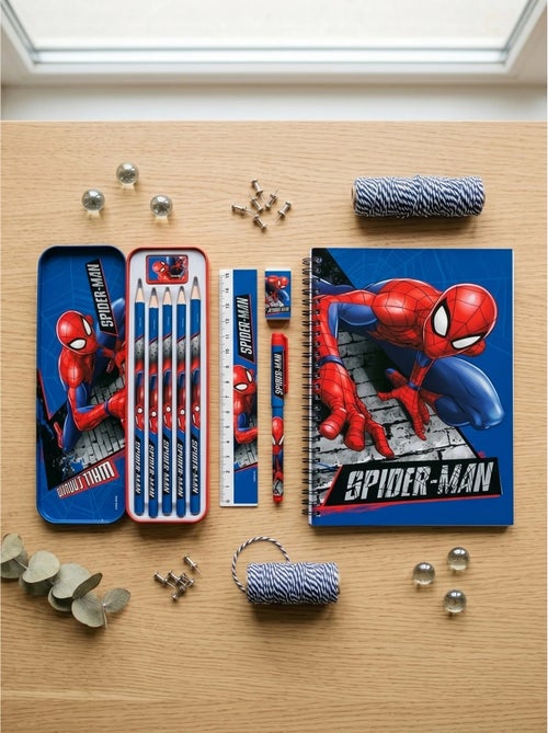 Astuccio in metallo con corredo scolastico spider-man marvel - Kiabi