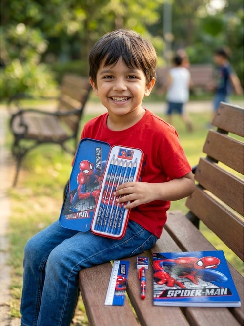 Astuccio in metallo con corredo scolastico spider-man marvel - Kiabi