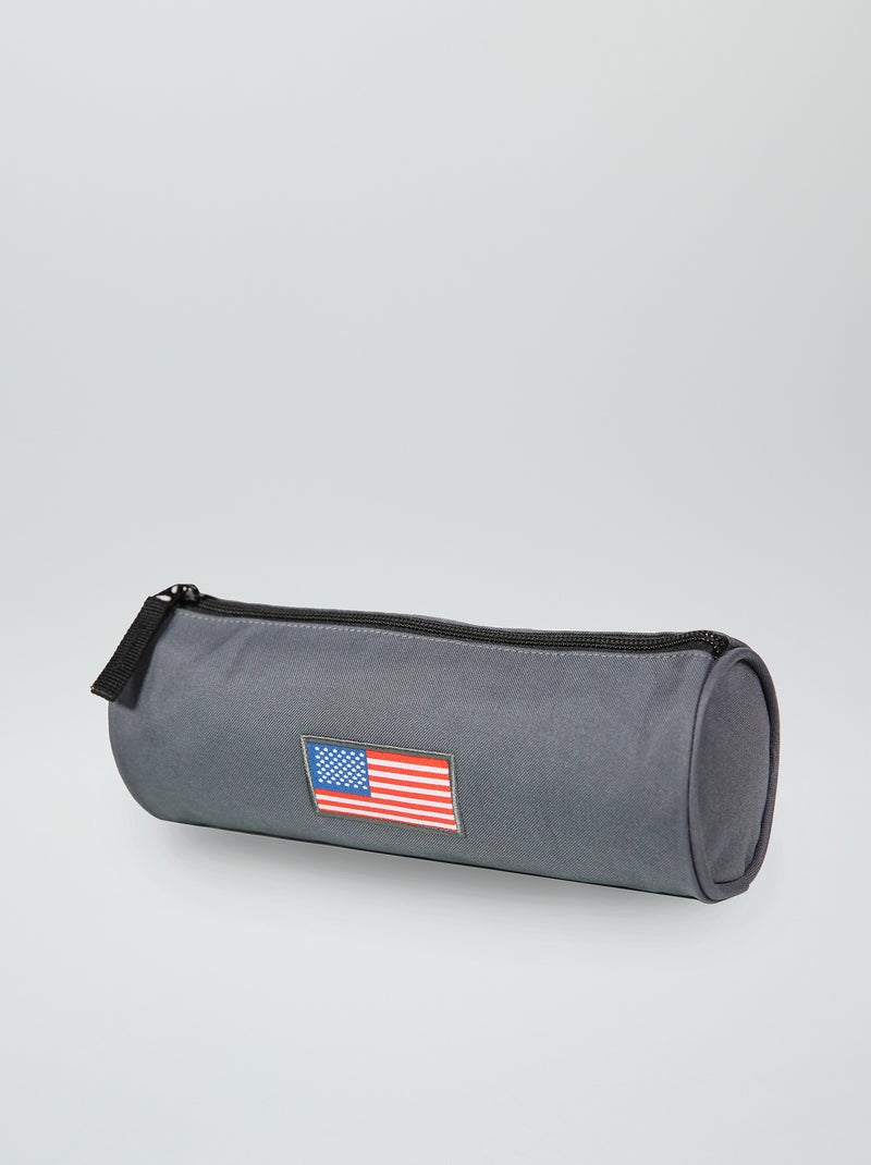 Astuccio 'NASA' in tela grigio - Kiabi