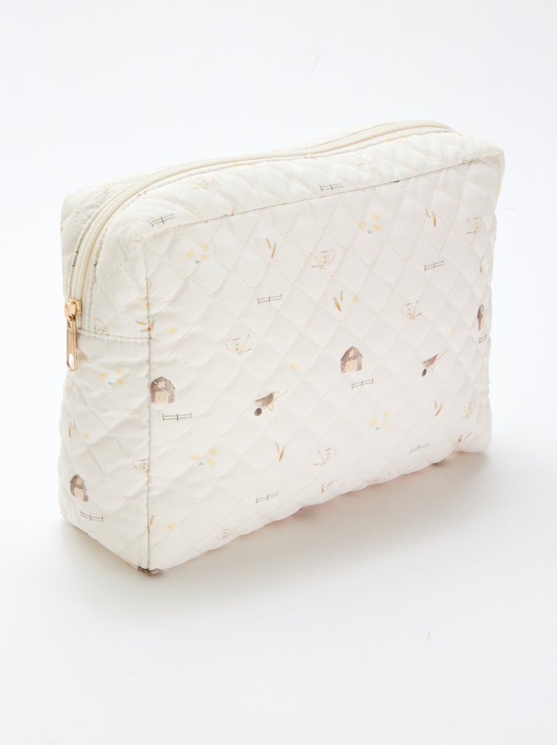 Astuccio portaoggetti trapuntato Bianco - Kiabi