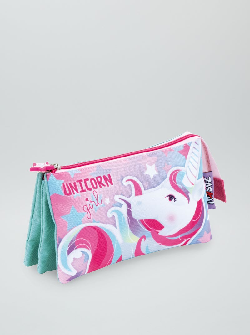 Astuccio rettangolare 'unicorno' rosa - Kiabi