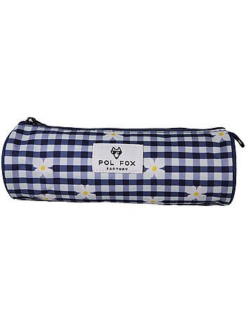Astuccio rotondo bambina POL FOX Daisy blu navy motivo margherita