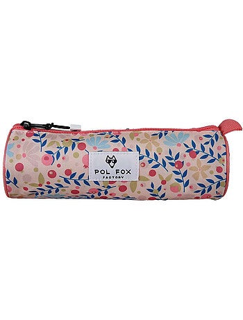 Astuccio rotondo bambina POL FOX Happy Blush rosa motivo fiore