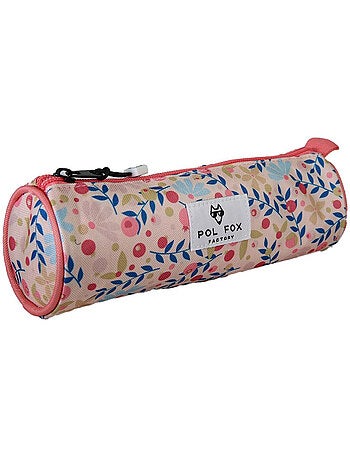 Astuccio rotondo bambina POL FOX Happy Blush rosa motivo fiore
