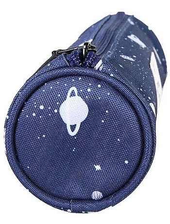 Astuccio rotondo bambino POL FOX Cosmo blu navy motivo pianeti