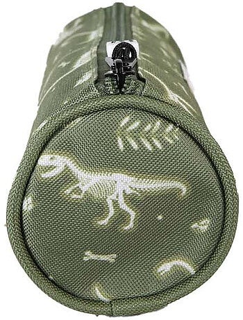 Astuccio rotondo bambino POL FOX Jurassic verde motivo dinosauro