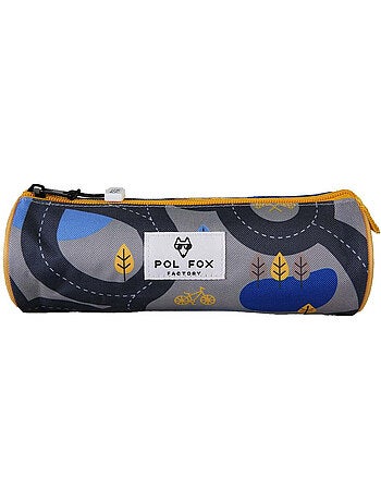 Astuccio rotondo bambino POL FOX Race grigio motivo auto