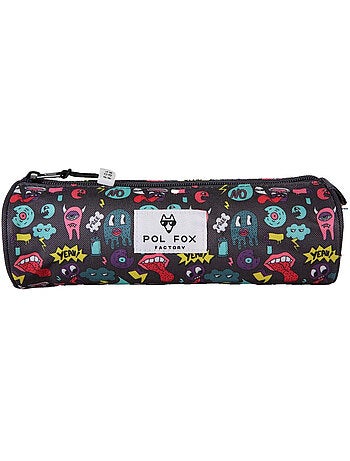 Astuccio rotondo bambino POL FOX Rider blu motivi divertenti