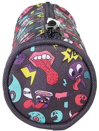 Astuccio rotondo bambino POL FOX Rider blu motivi divertenti
