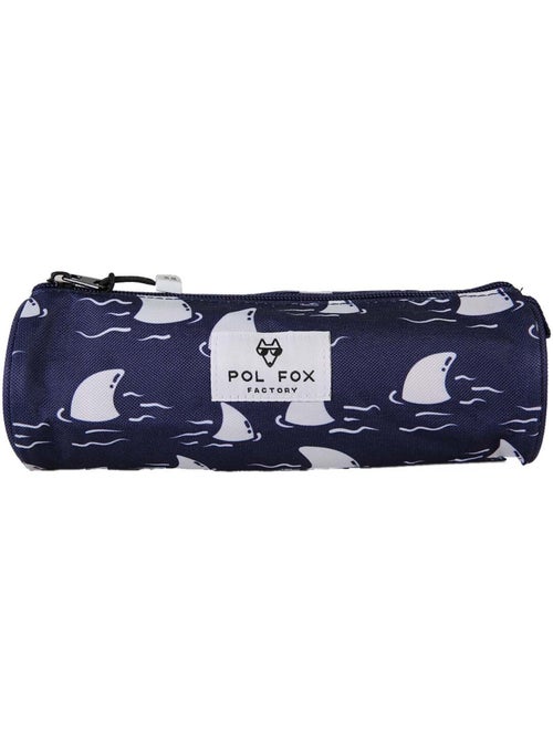 Astuccio rotondo bambino POL FOX Shark blu navy motivo squalo - Kiabi