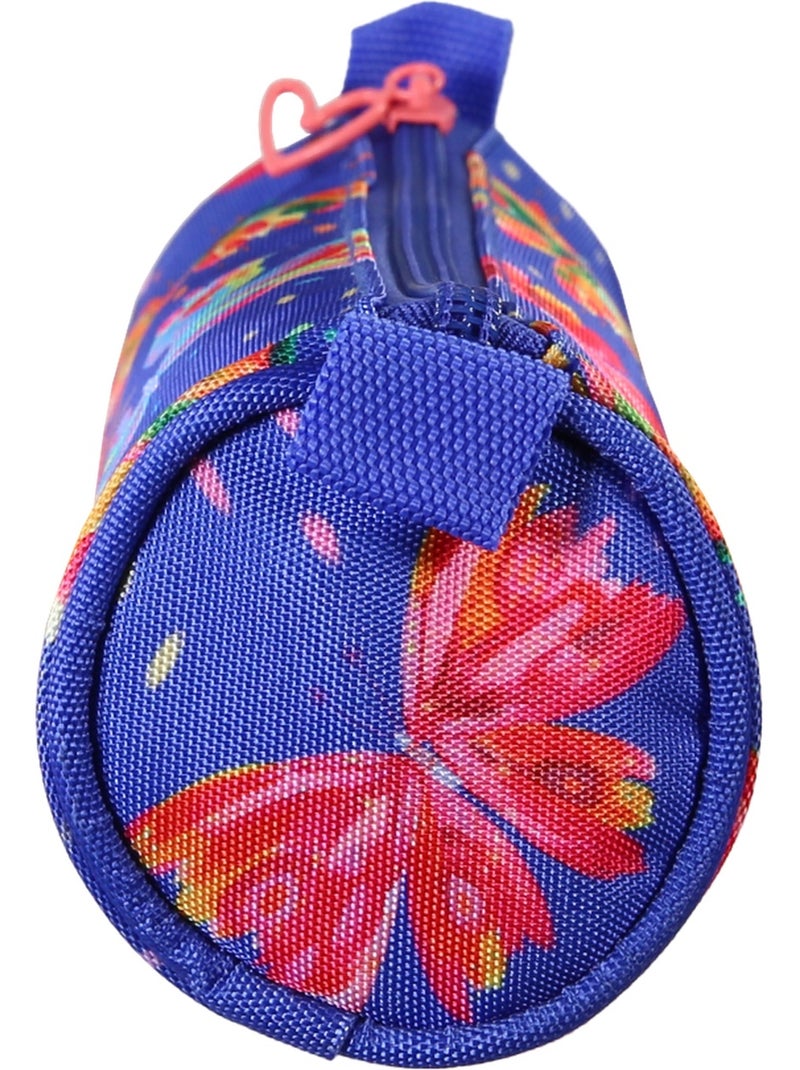 Astuccio rotondo scuola bambina 1 scomparto ETTAVEE Fly With Me blu multicolore farfalla Blu Blu - Kiabi