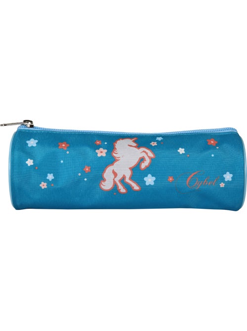 Astuccio rotondo scuola bambina CYBEL Licorne blu 1 scomparto - Kiabi