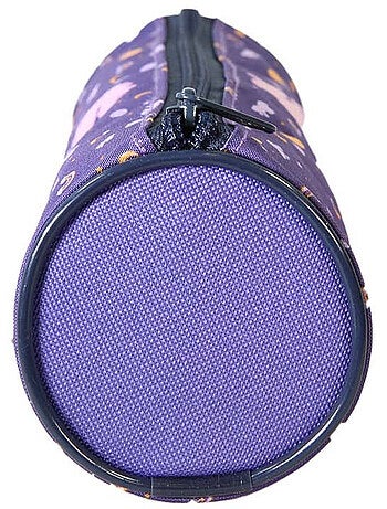 Astuccio rotondo scuola bambina CYBEL viola 1 scomparto con zip